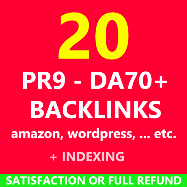 20 PR9 PR 9 pr9 Backlinks Best Seo Top High Authority Website Links Safe Google